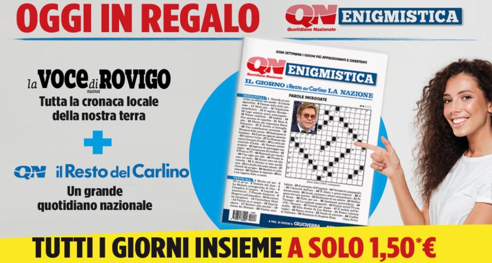 Oggi con La Voce di Rovigo l'Enigmistica &egrave; in regalo