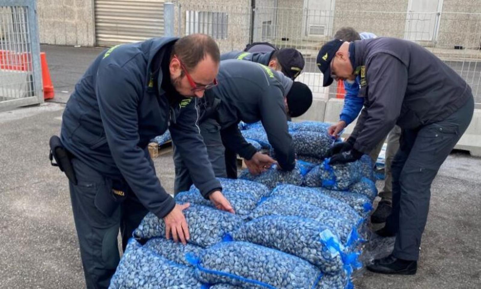 Fiamme gialle, sequestrate tre tonnellate di vongole