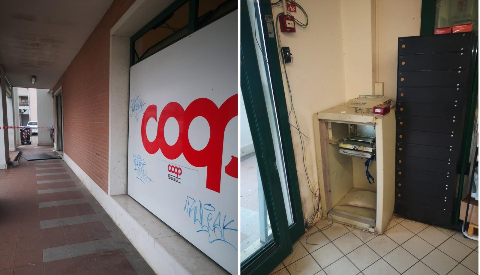 Boato nella notte, svaligiata la Coop