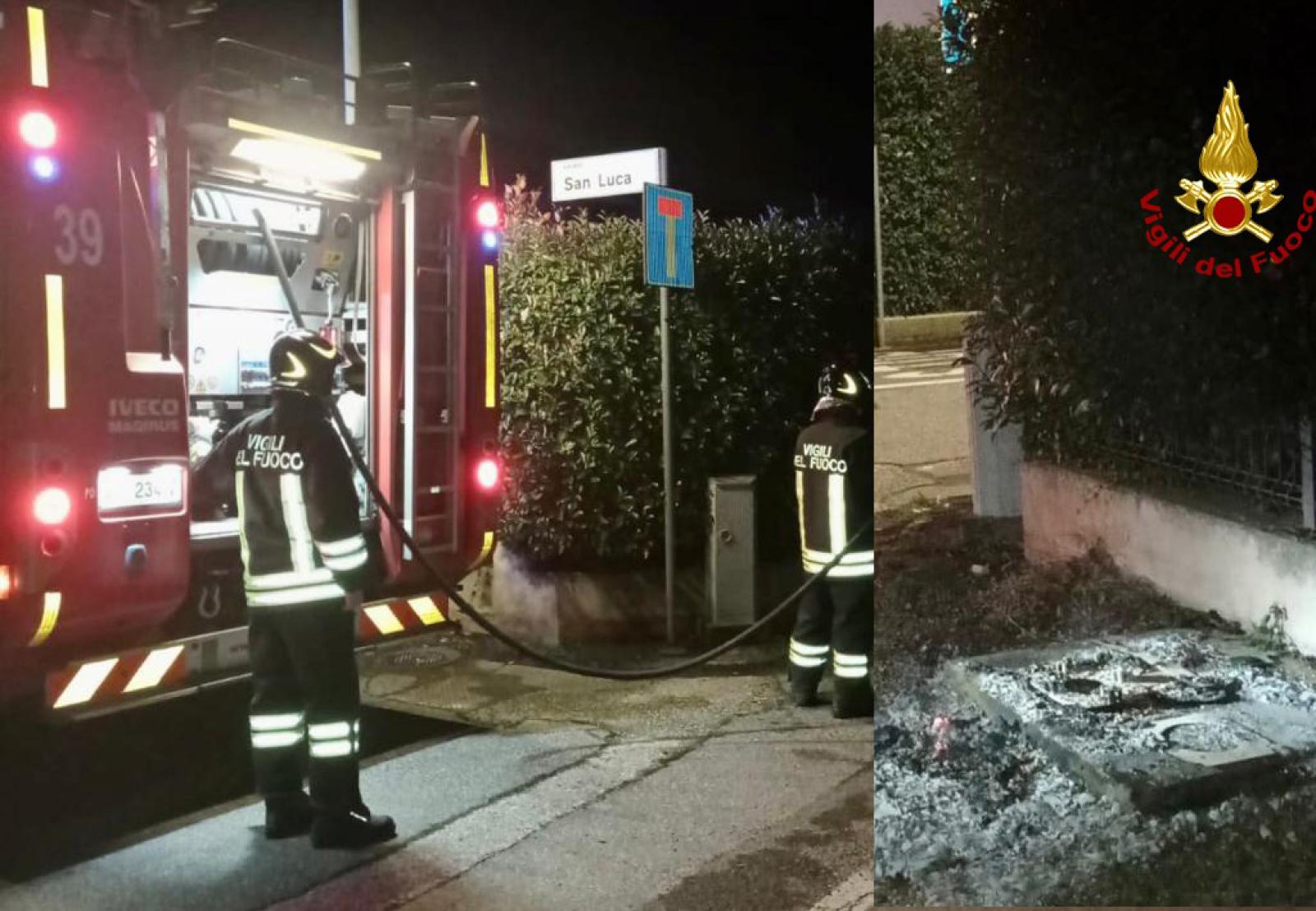 Hanno dato fuoco al velox: distrutto