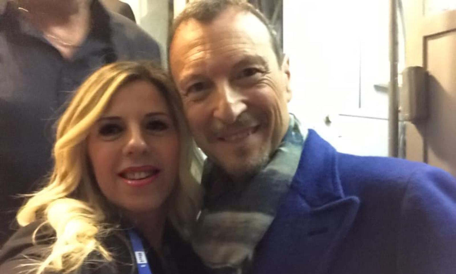 Patrizia Zanolla fa il trucco a Sanremo