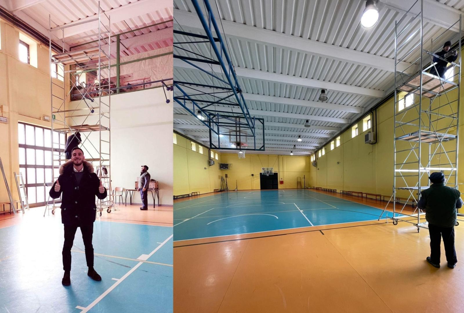 Nuova illuminazione in palestra