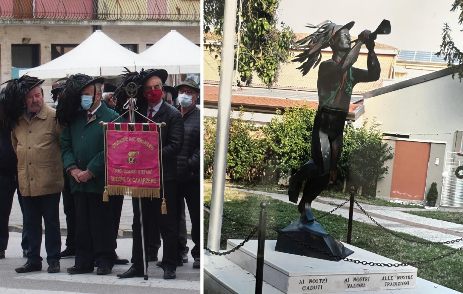 La statua del bersagliere torna a splendere