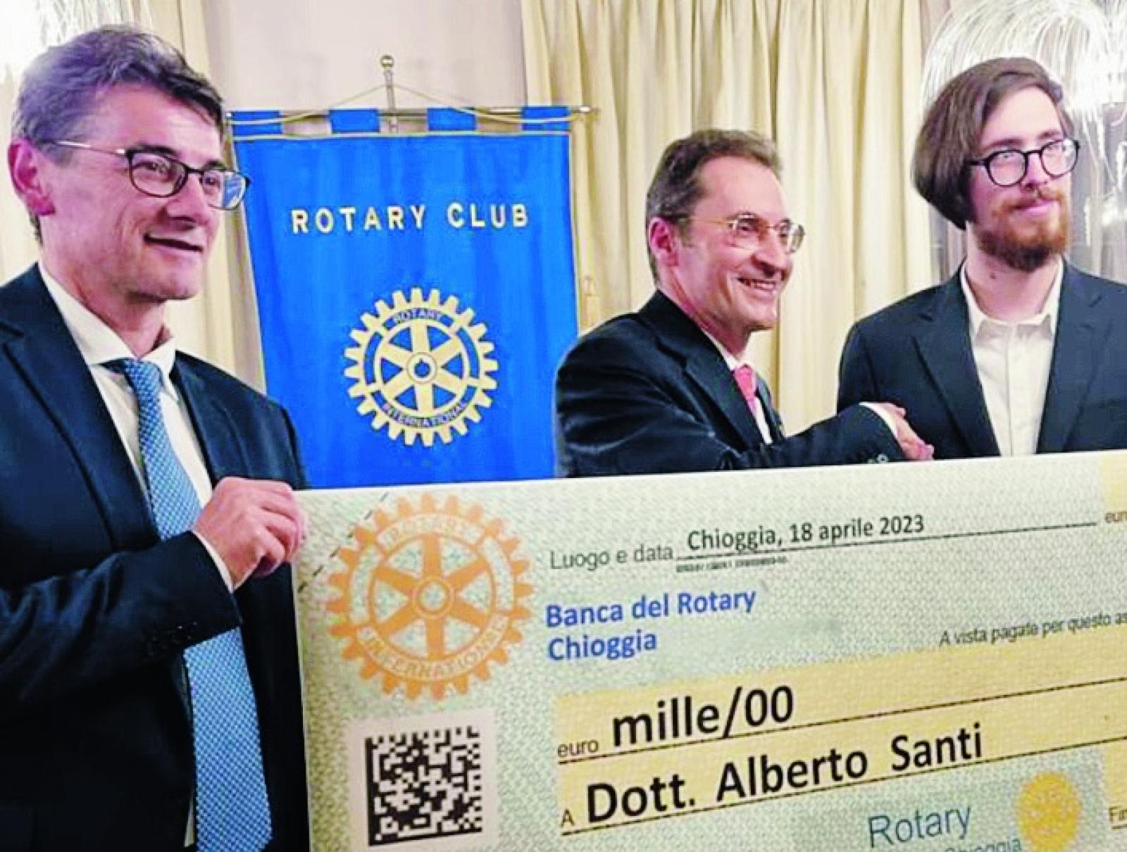Ad Alberto Santi il tradizionale premio di studio "Rotary Club di Chioggia"