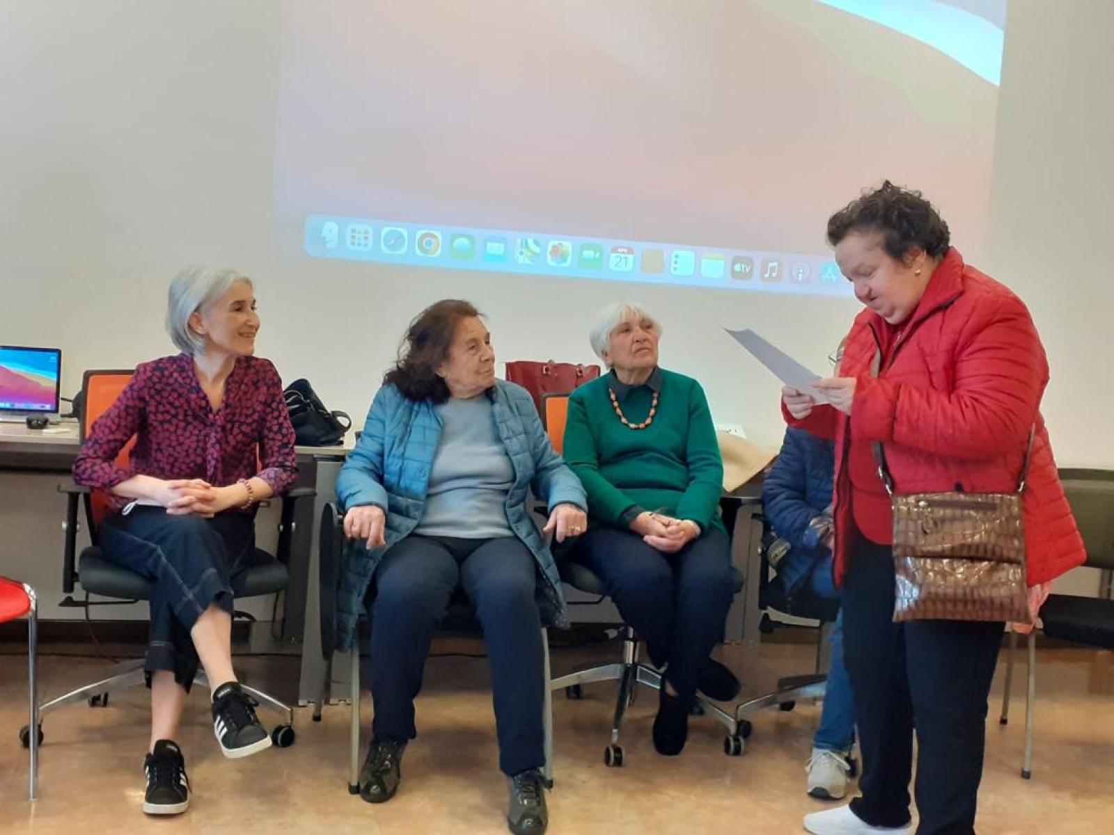 Con Maria Teresa il ricordo del padre Flavio Busonera