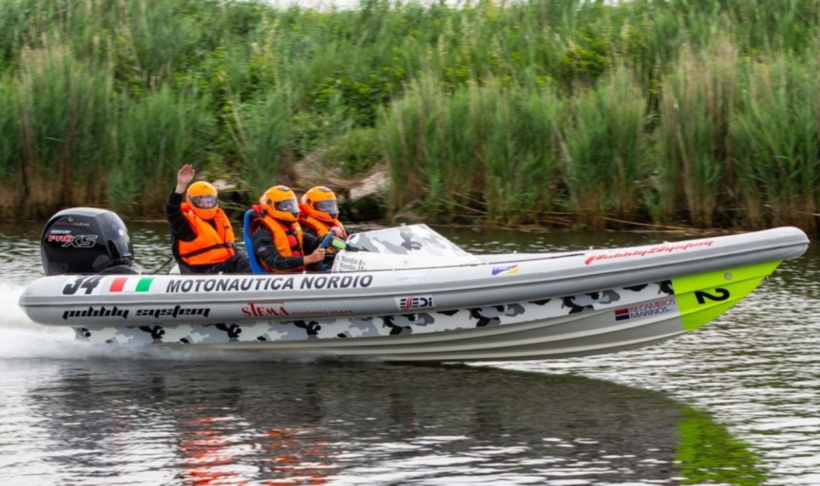 Raid Pavia/Venezia, Umberto e Andrea Nordio, secondi in una competizione motonautica prestigiosa e storica