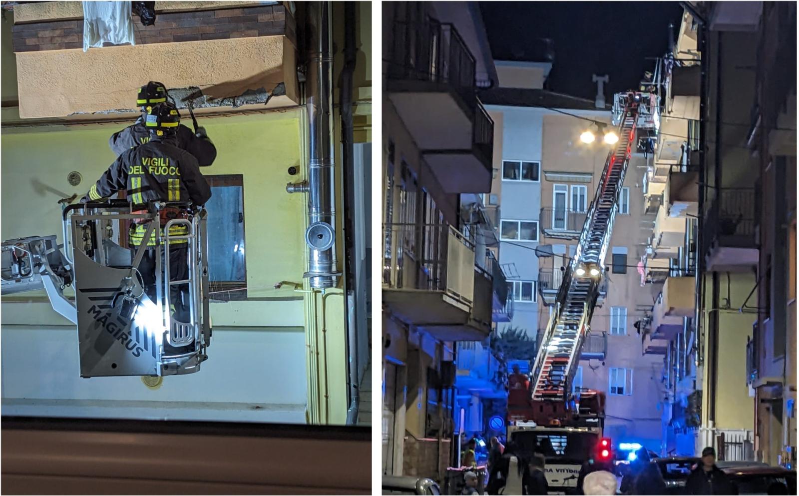 Via Alga, dichiarati inagibili i balconi