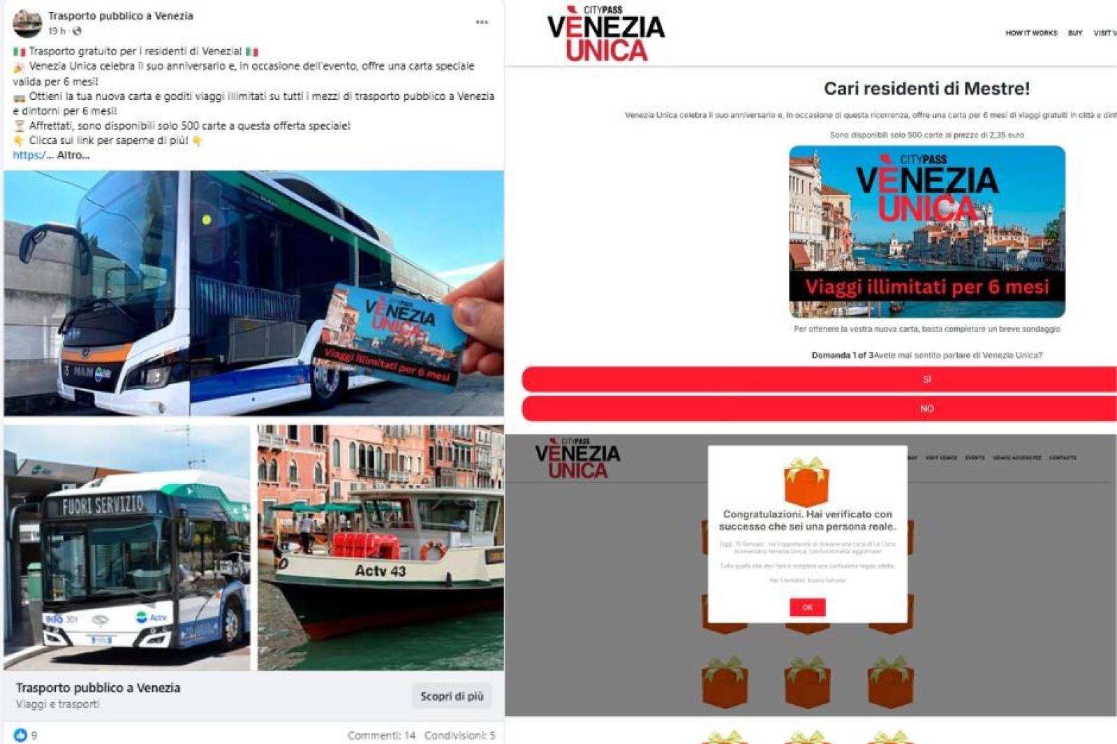 Truffe online sulle tessere Venezia Unica, &egrave; allarme nei social