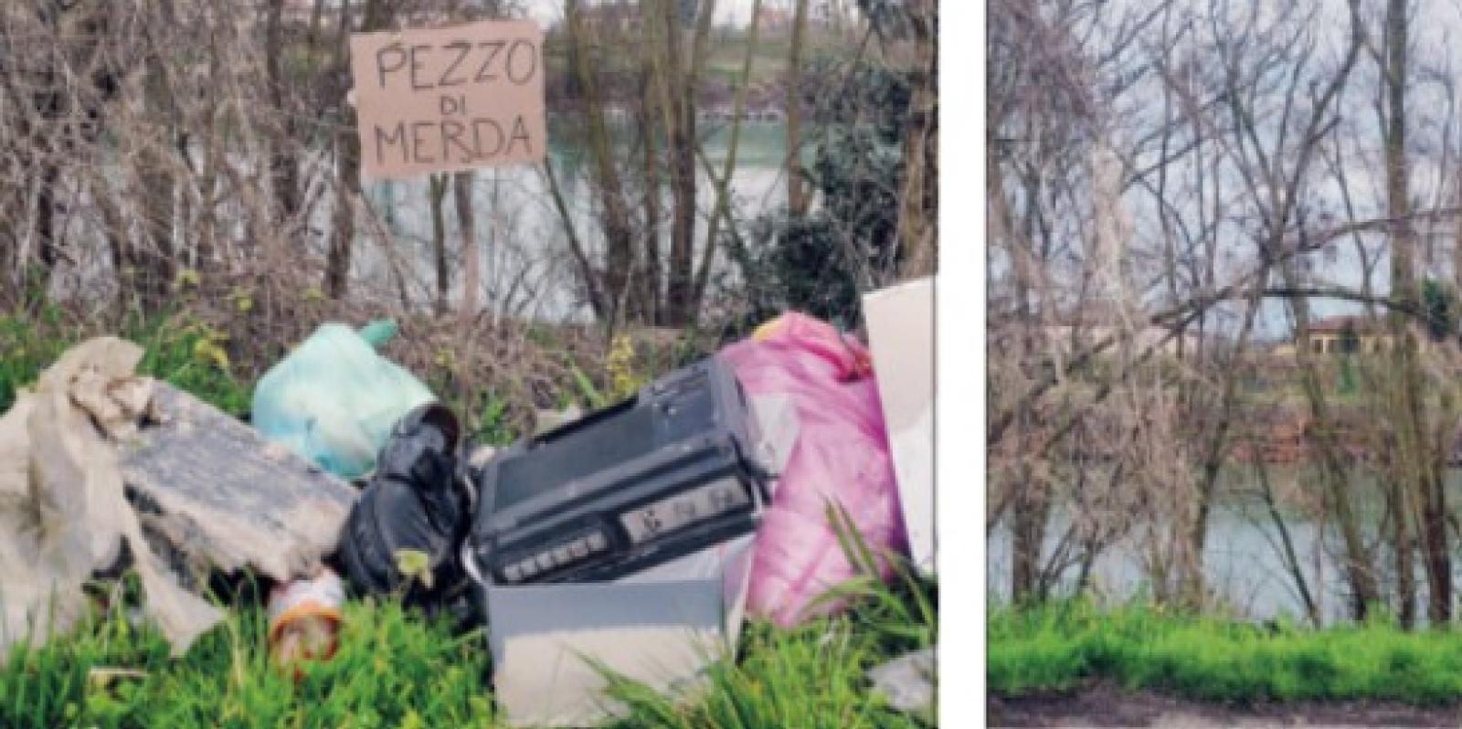 Rifiuti a cielo aperto, ripulita l&rsquo;area