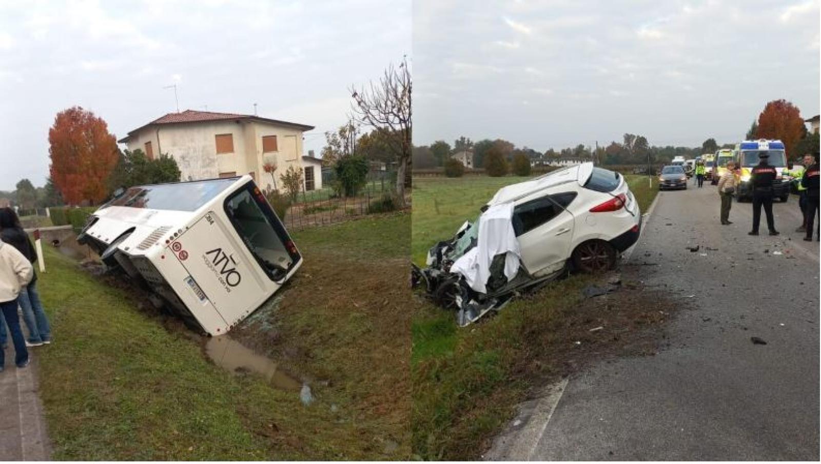 Scontro con il bus degli studenti, muore un anziano