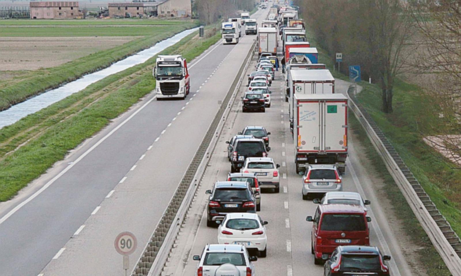 Statali, traffico diminuito del 59%