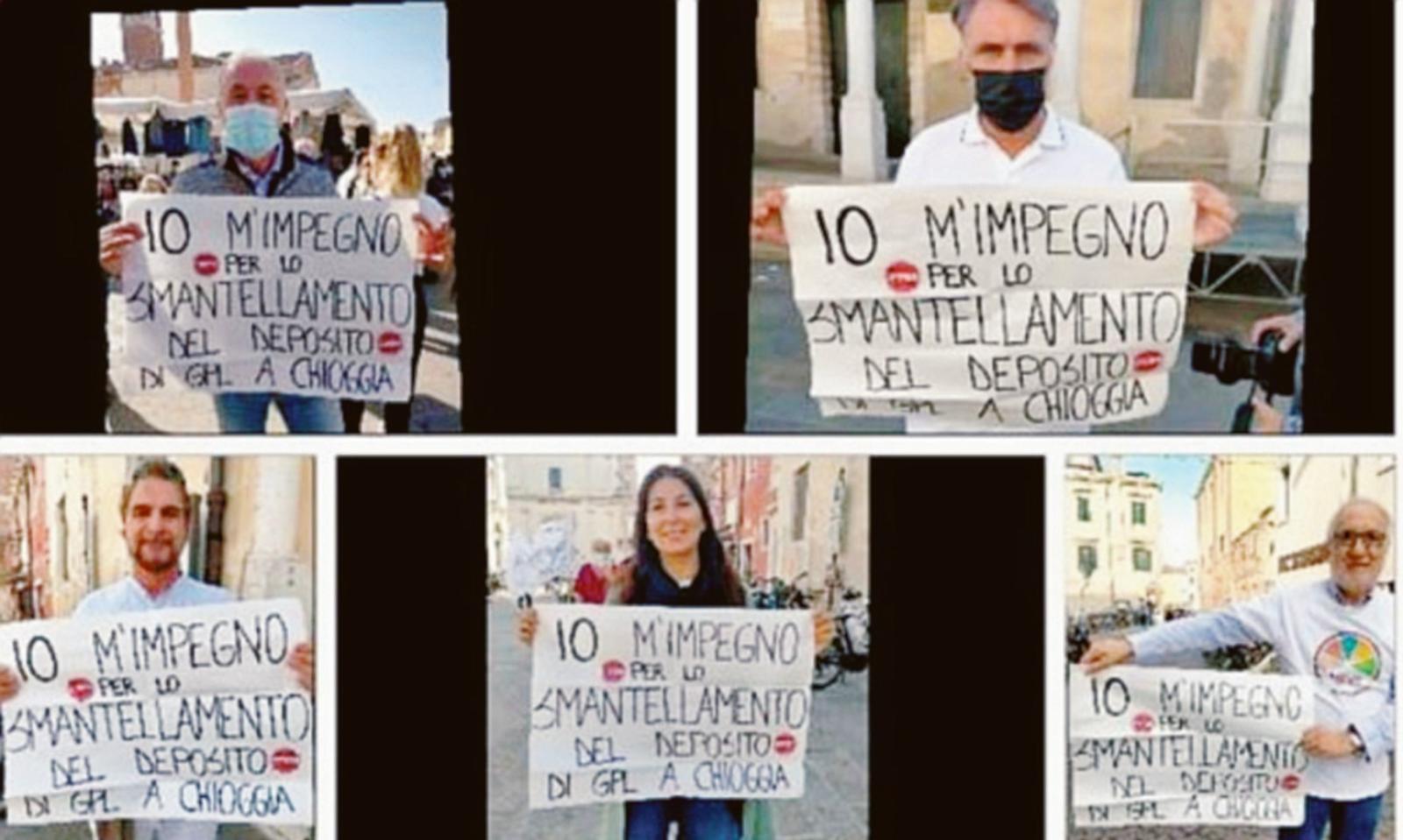 Candidati "immortalati" per il no al Gpl