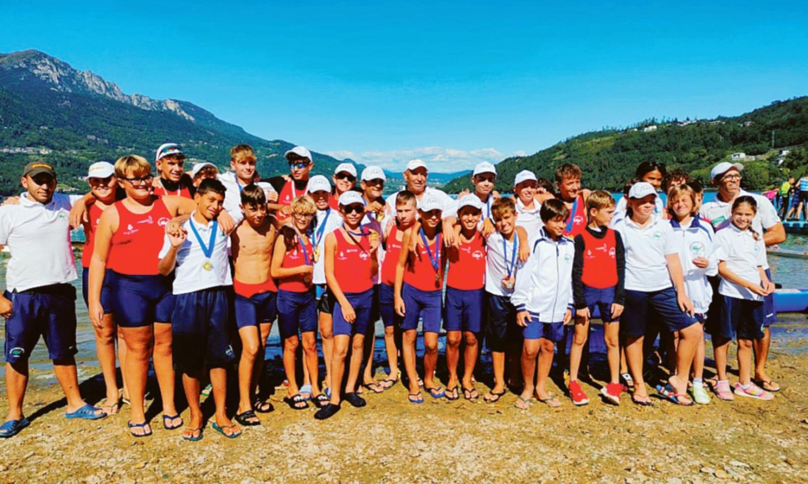 Sul podio con il kayak