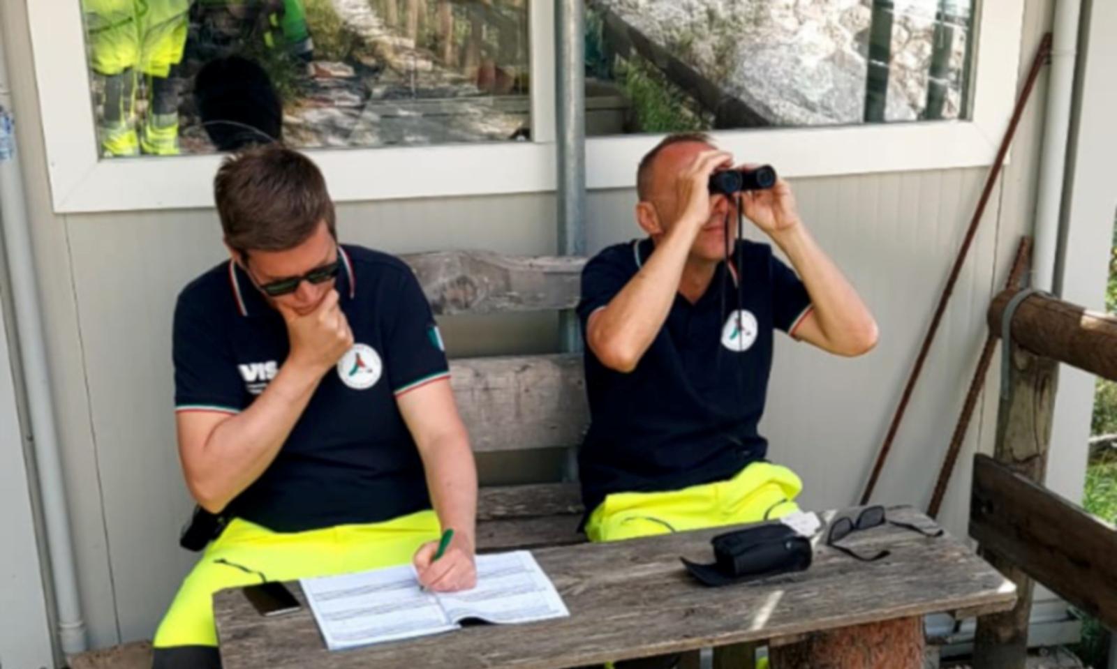 In tour per monitorare la frana