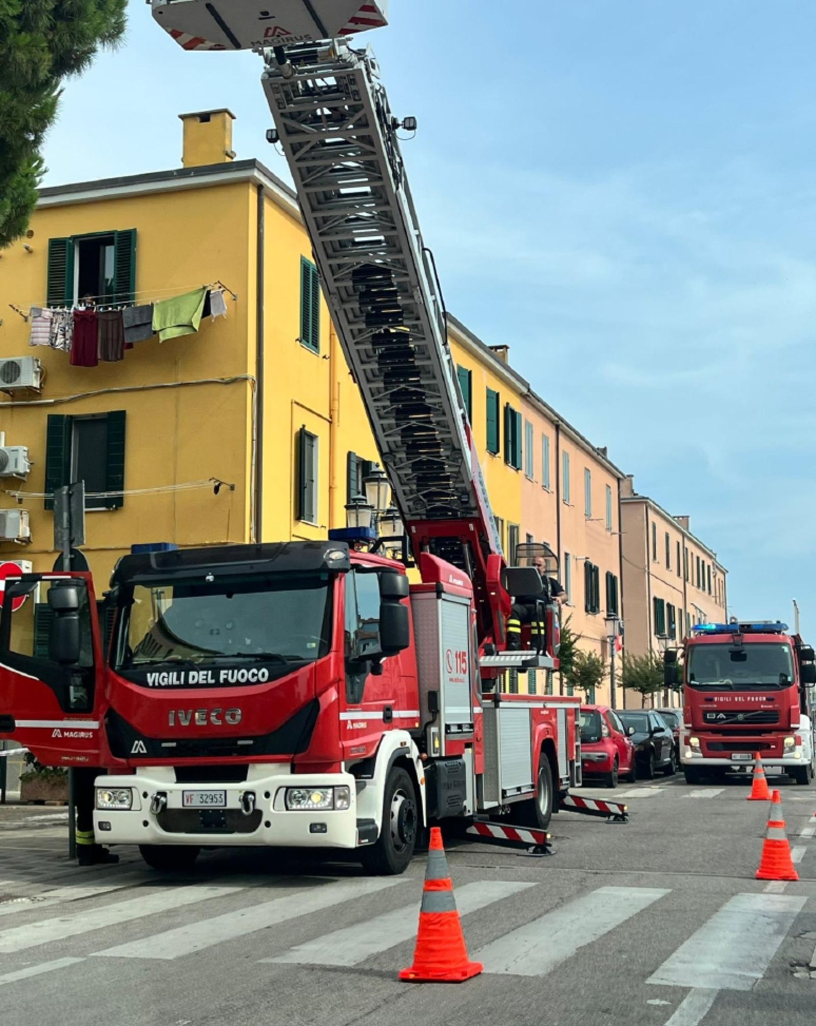 Rami pericolanti alla Tombola ci pensano i vigili del fuoco