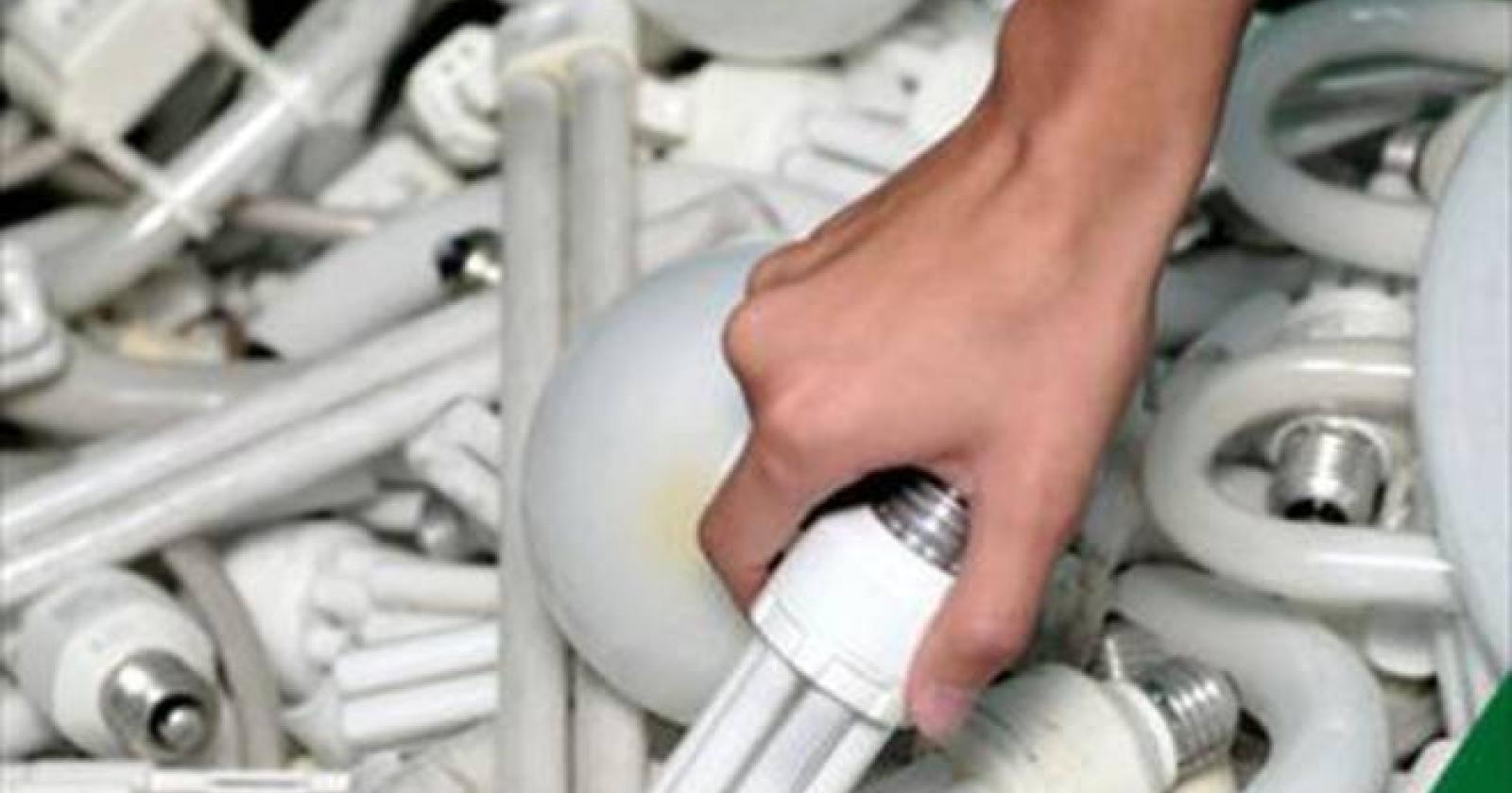 11 tonnellate di lampadine esauste riciclate