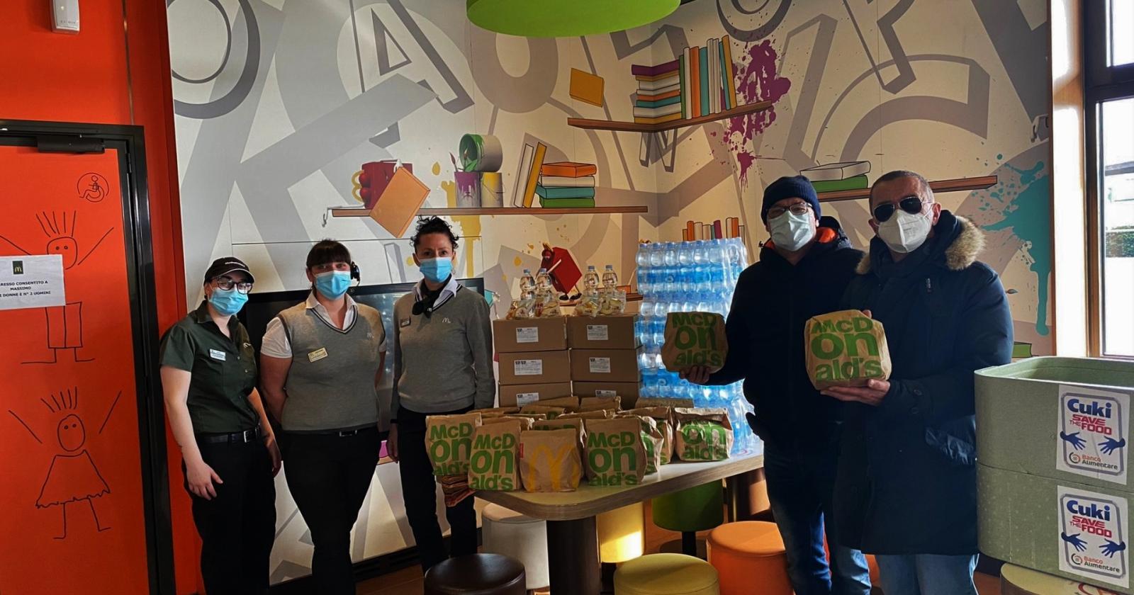 McDonald's e Banco Alimentare, pasti gratis per chi ha bisogno