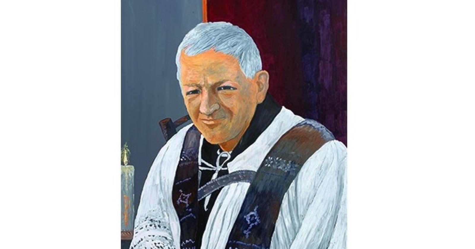 Il ritratto di don Giuseppe donato alla parrocchia di Valli
