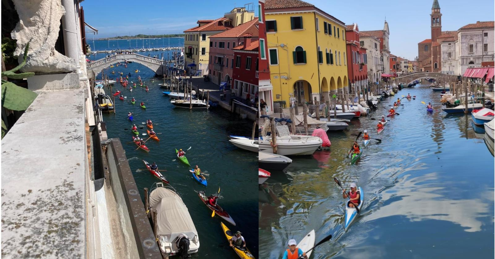 I colori delle canoe sul Lusenzo