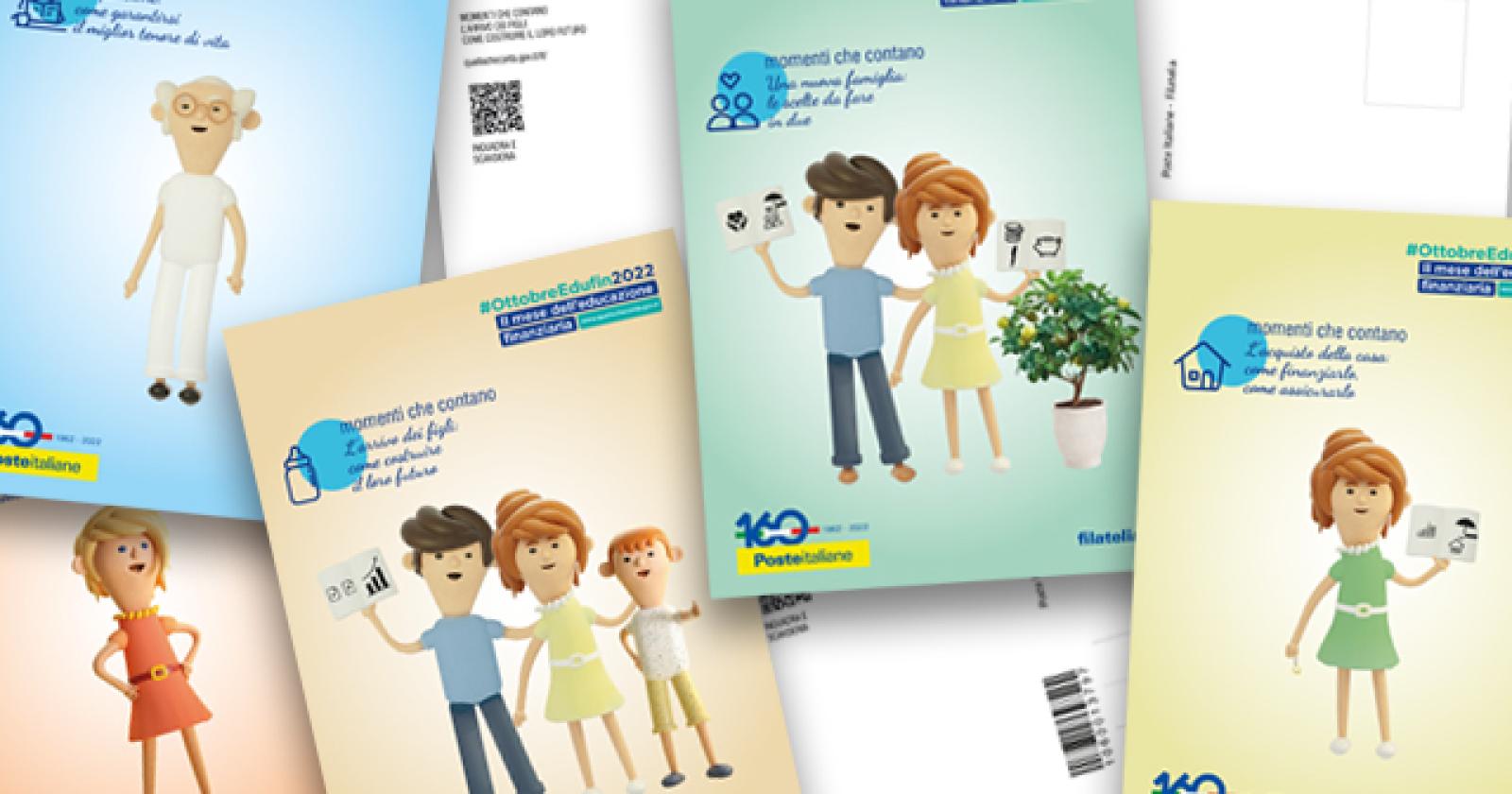 Educazione finanziaria, cartoline in Posta