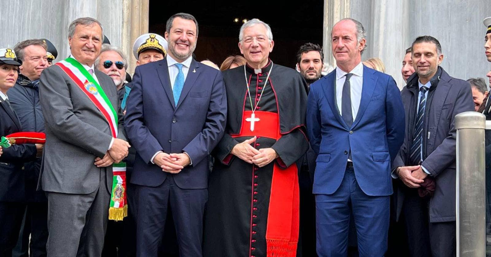 Salvini tra Mose e Basilica di San Marco