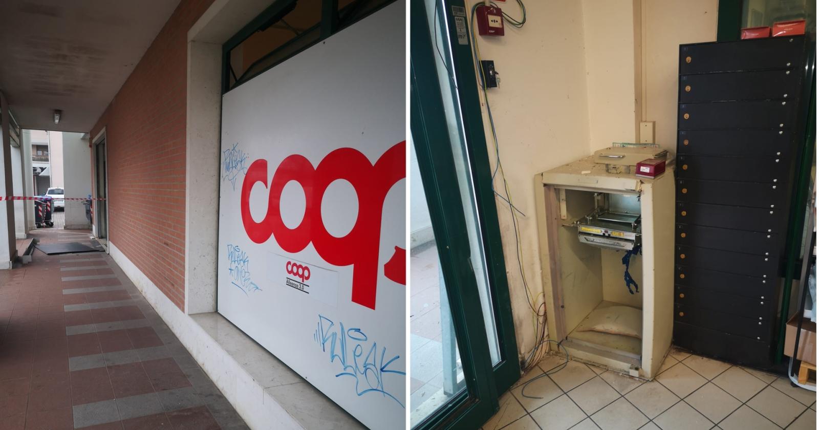 Boato nella notte, svaligiata la Coop