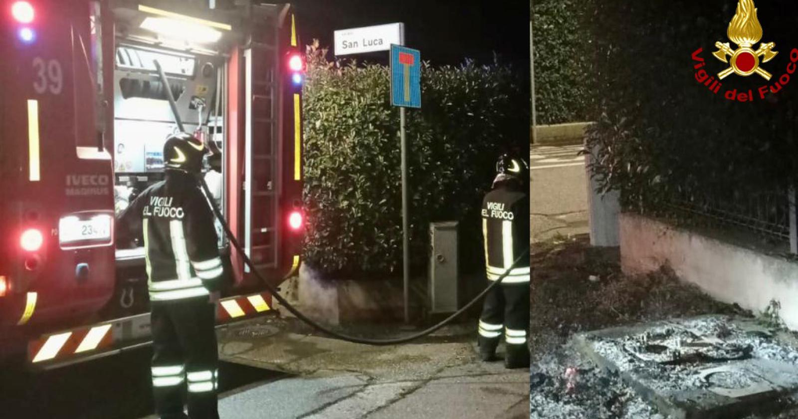 Hanno dato fuoco al velox: distrutto