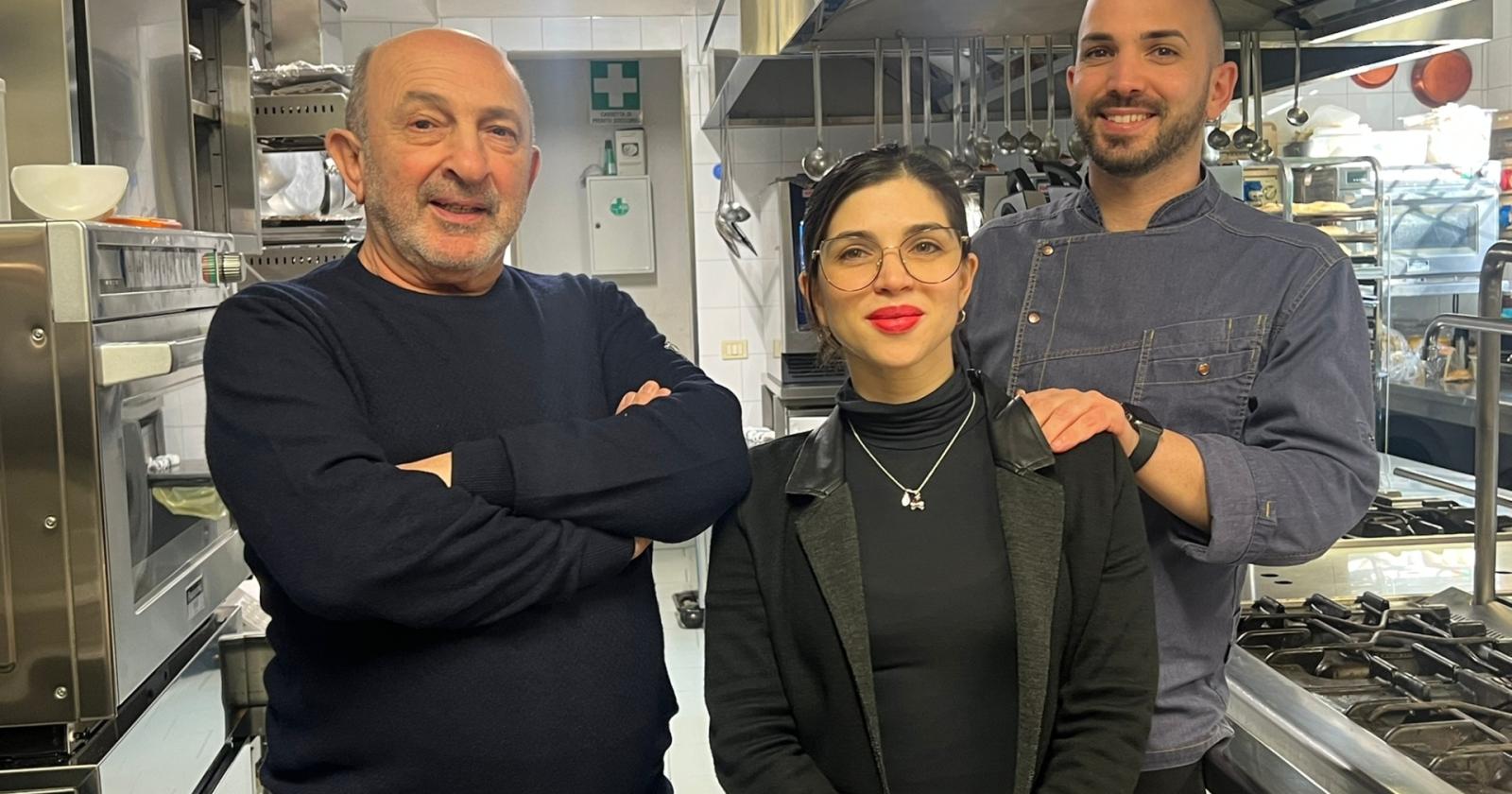 Tiziano Vegro con i figli Francesca e Giovanni