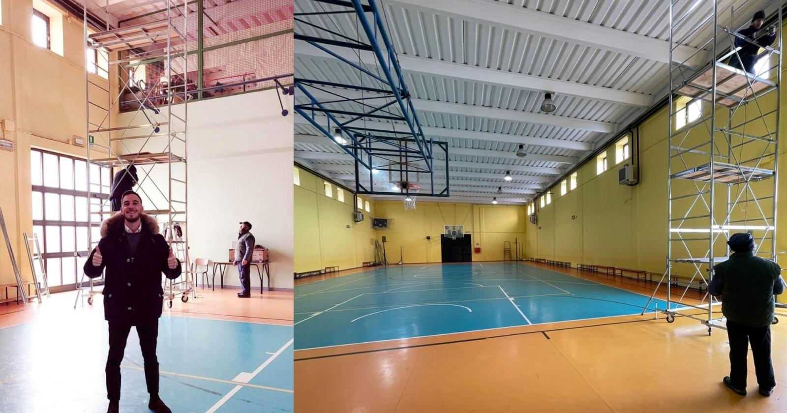 Nuova illuminazione in palestra