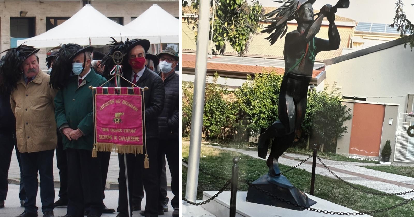 La statua del bersagliere torna a splendere