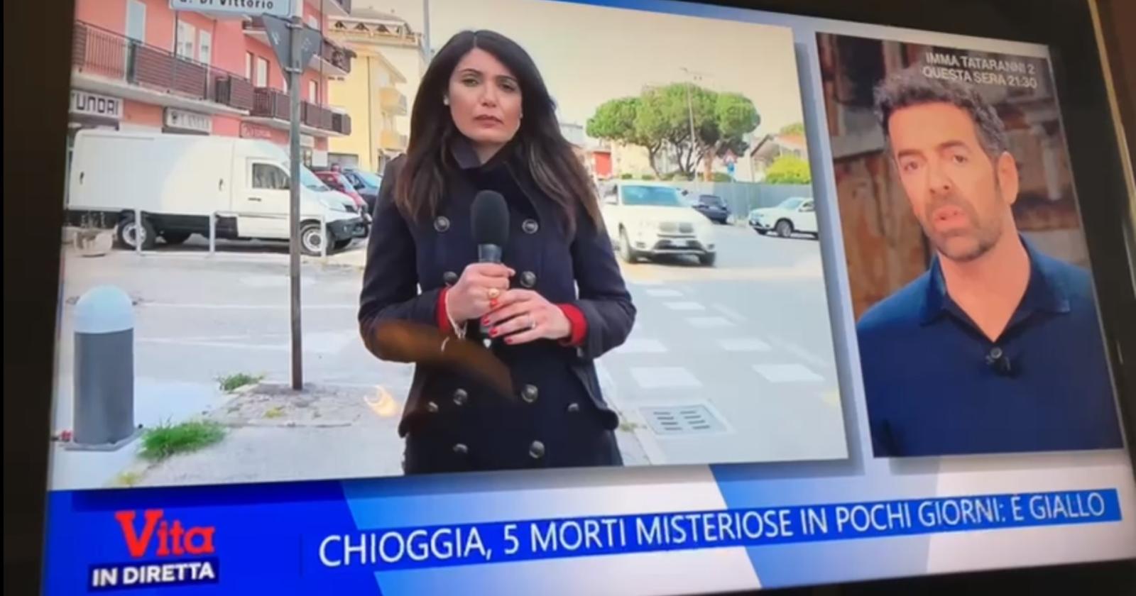 “La Vita in diretta” in città per le 5 morti misteriose