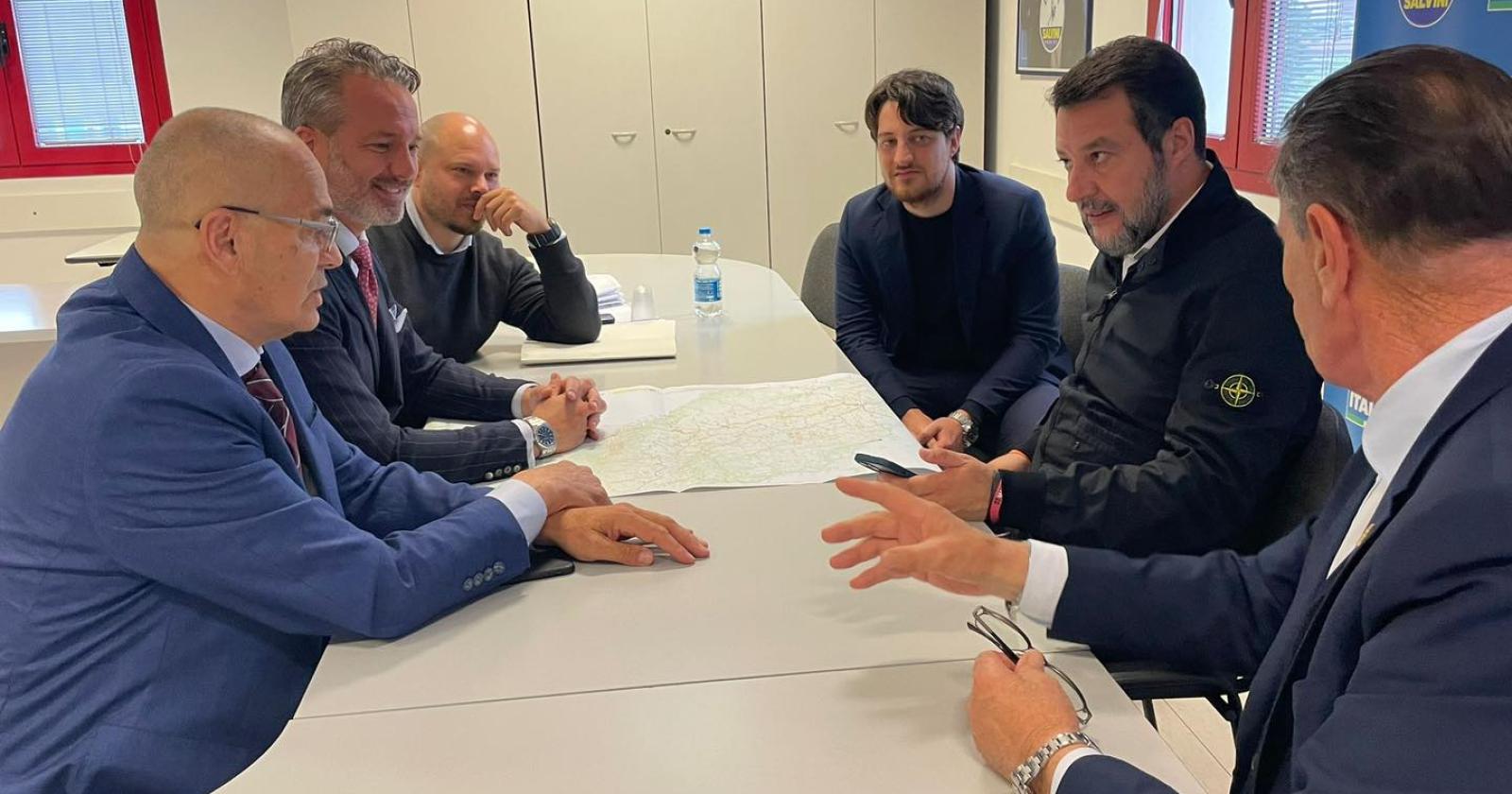 Romea Commerciale, Munari al tavolo con Salvini