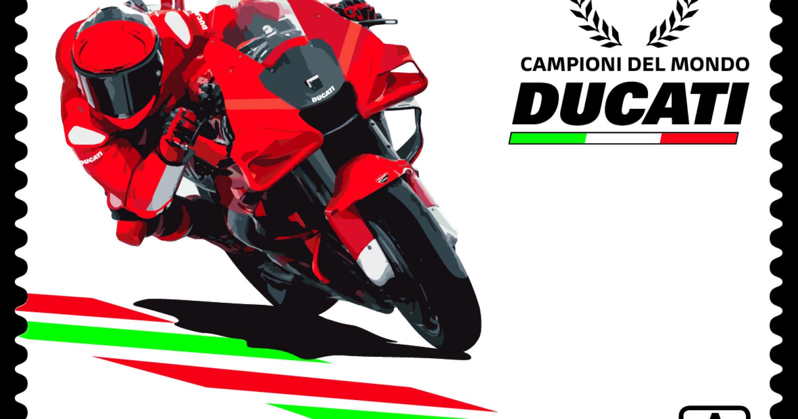 Nuovo francobollo dedicato alla Ducati per la vittoria nel Campionato Mondiale Moto Gp 2022
