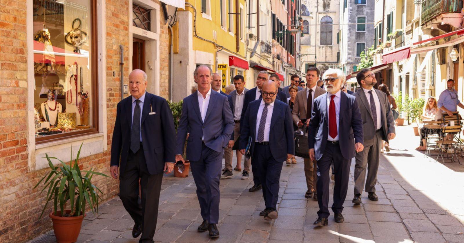 Il Ministro della Cultura, Gennaro Sangiuliano, in visita oggi al ghetto di Venezia