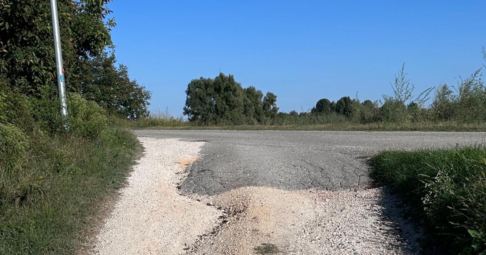 Via Giare, discesa pericolosa