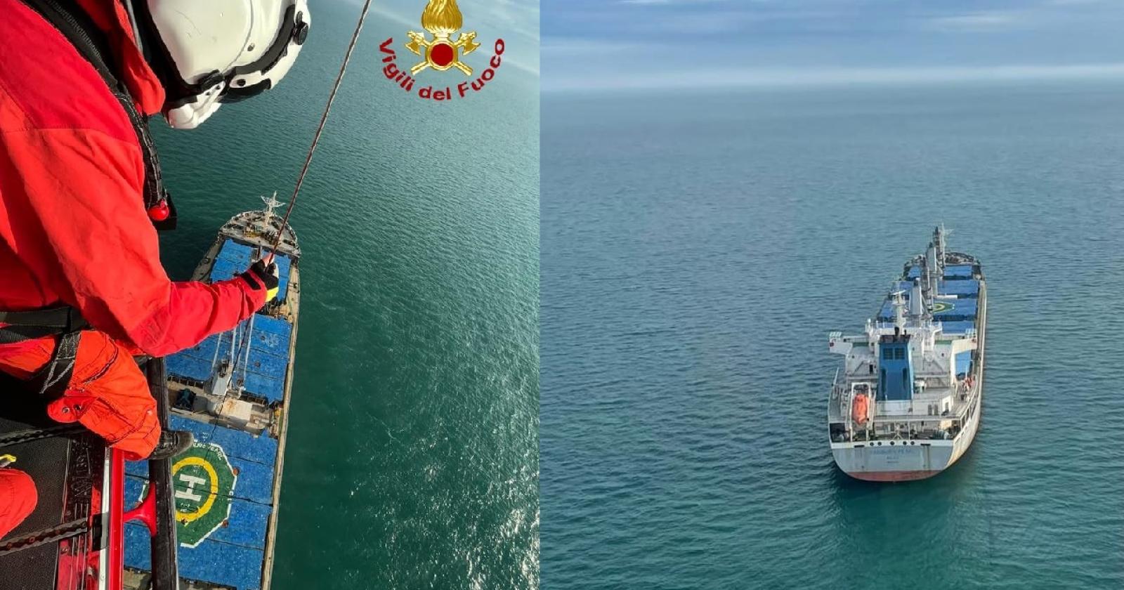 Soccorso in mare, Guardia costiera e Vigili del fuoco salvano un marittimo