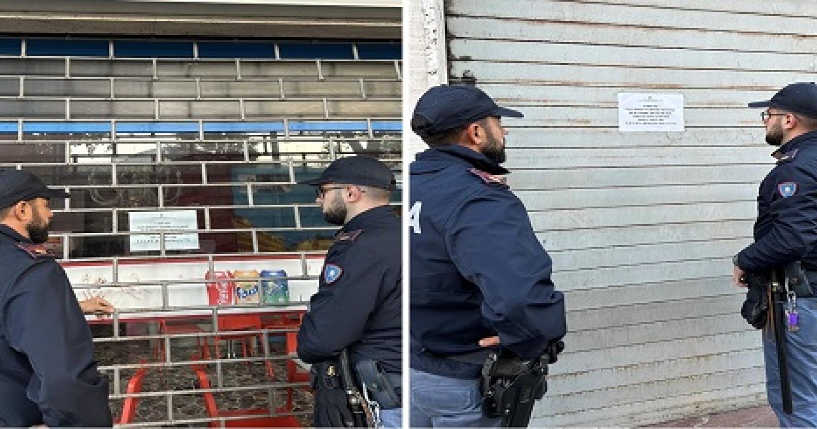 Degrado e frequentazioni pericolose, chiuse due attività