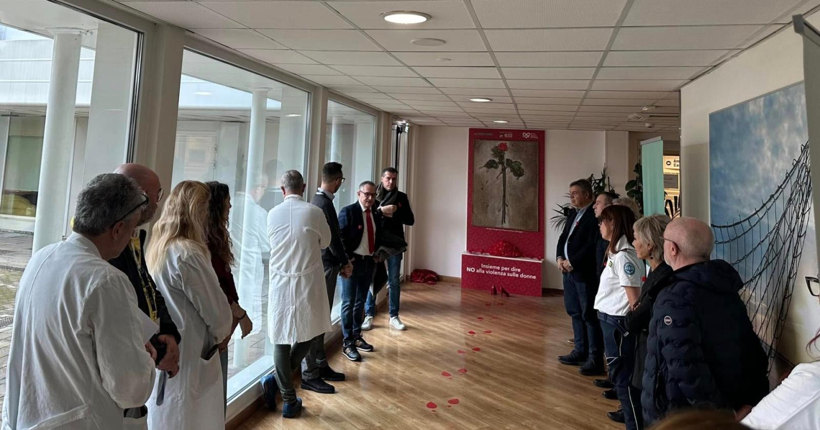 Una rosa contro la violenza