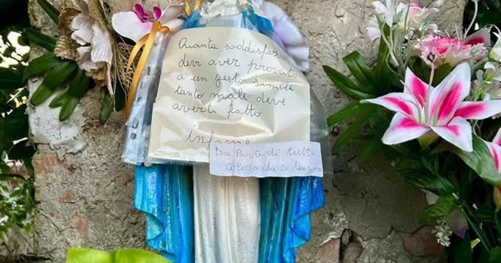 Vandalizzata la Madonnina
