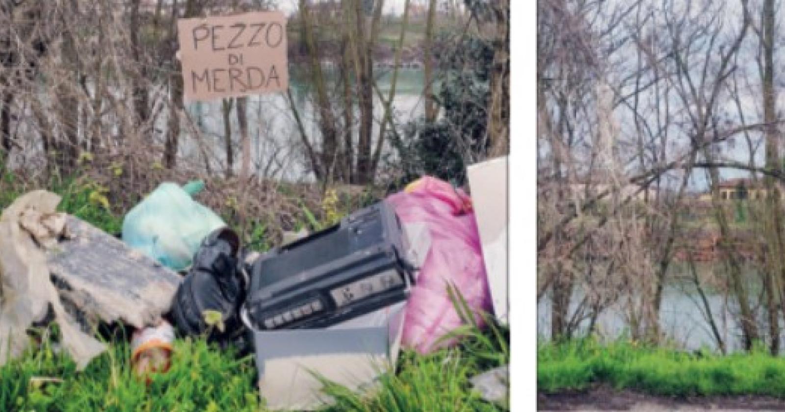Rifiuti a cielo aperto, ripulita l’area