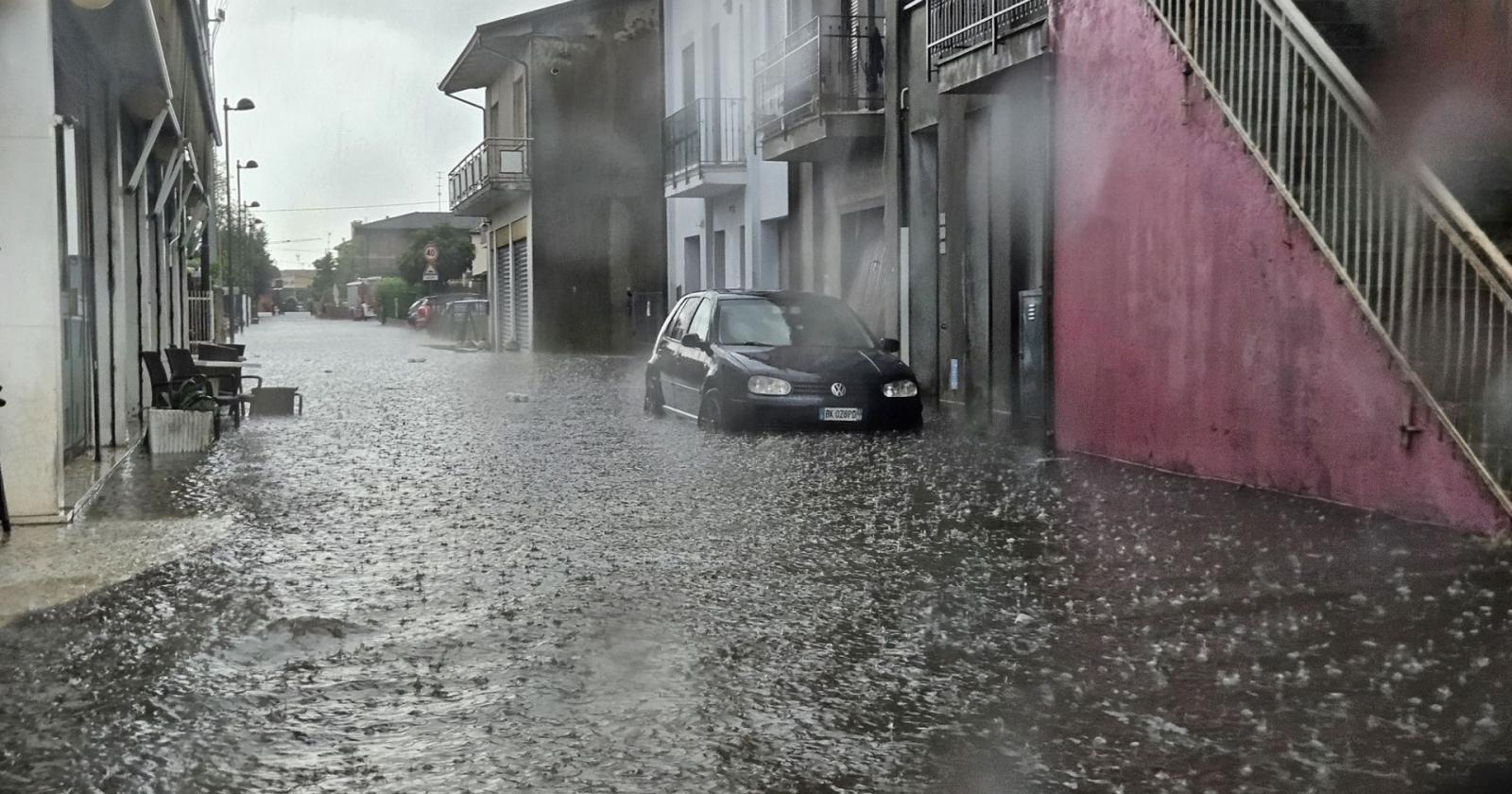 Cavarzere: oltre 100 mm di pioggia in poche ore
