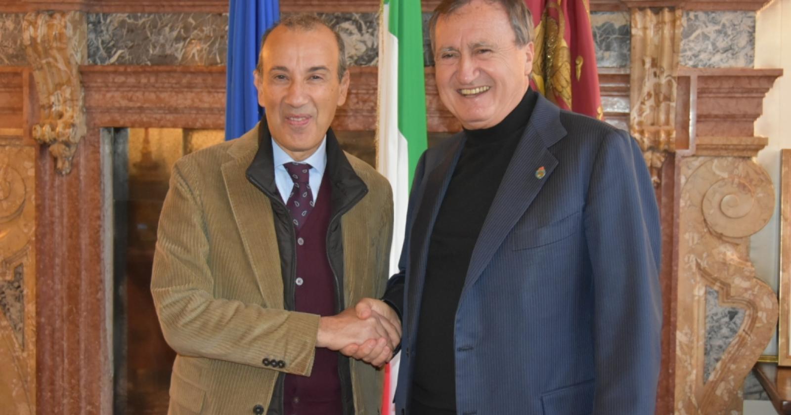 Venezia, il sindaco Brugnaro riceve il questore Bonaccorso