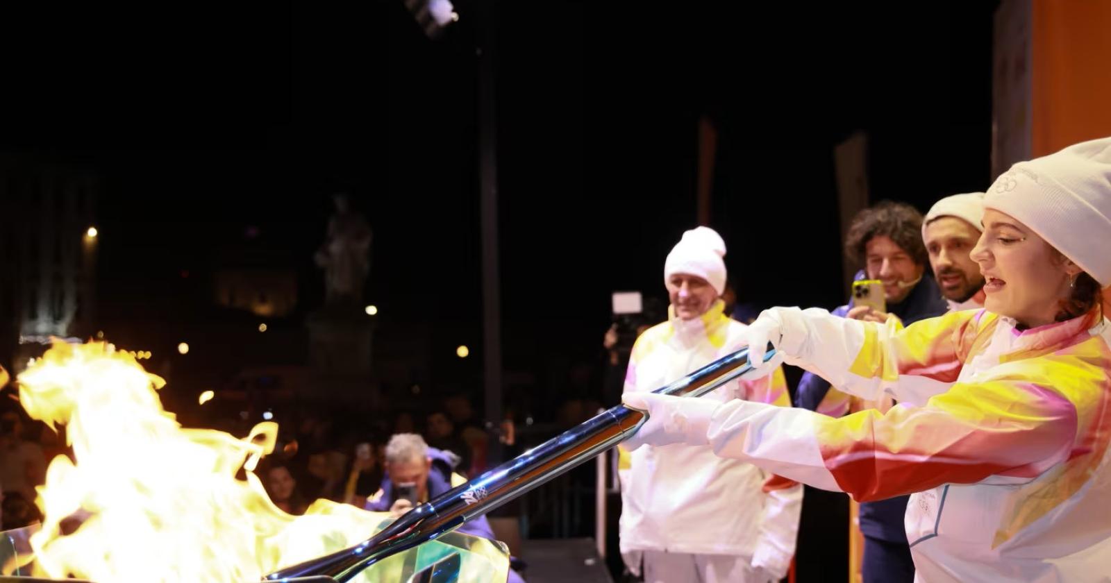 La fiamma olimpica in citt&agrave;