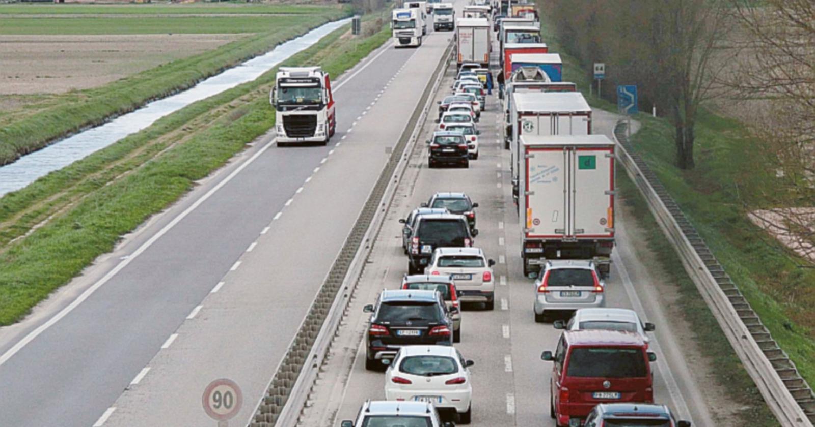 Statali, traffico diminuito del 59%