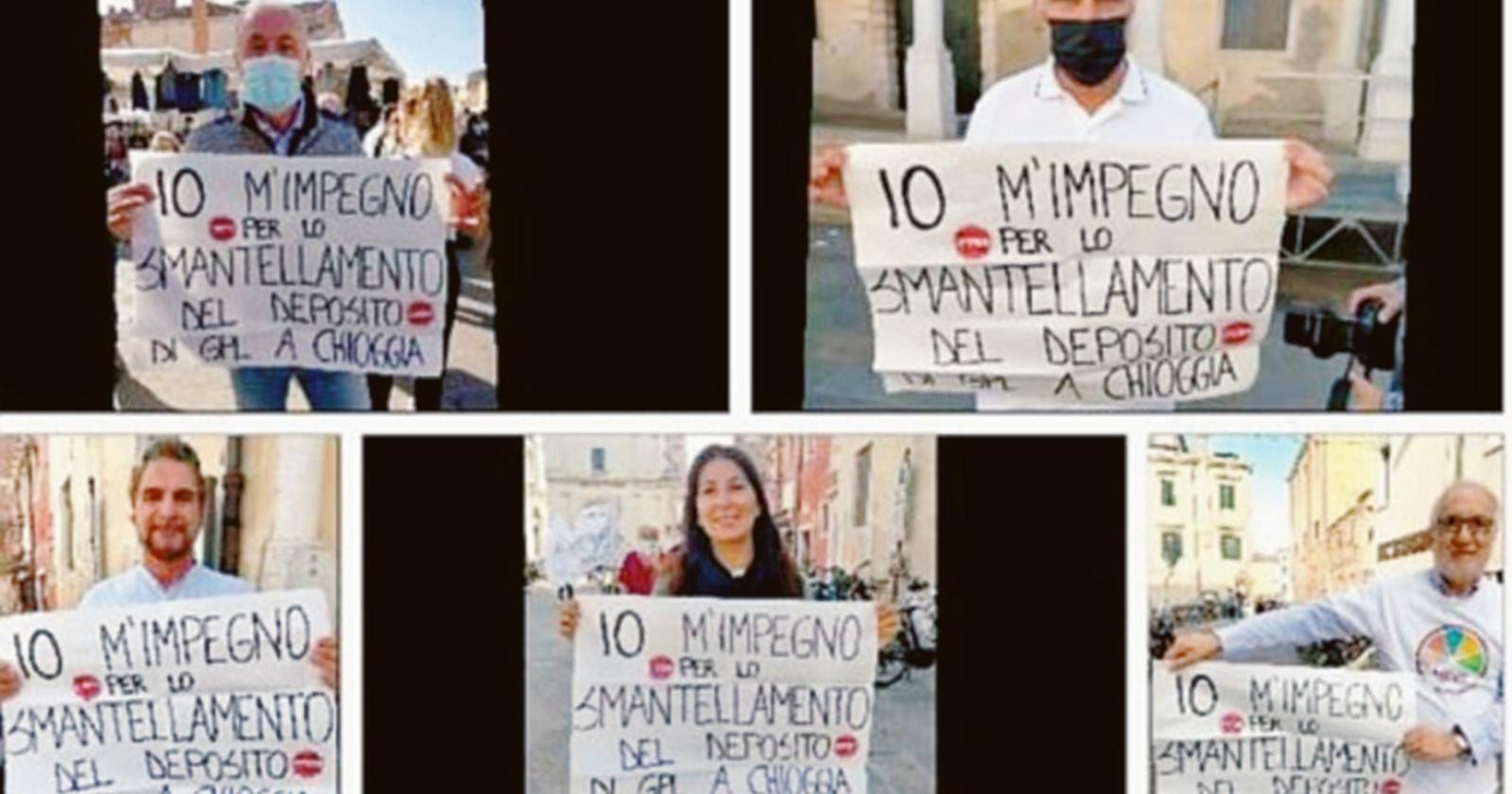 Candidati "immortalati" per il no al Gpl