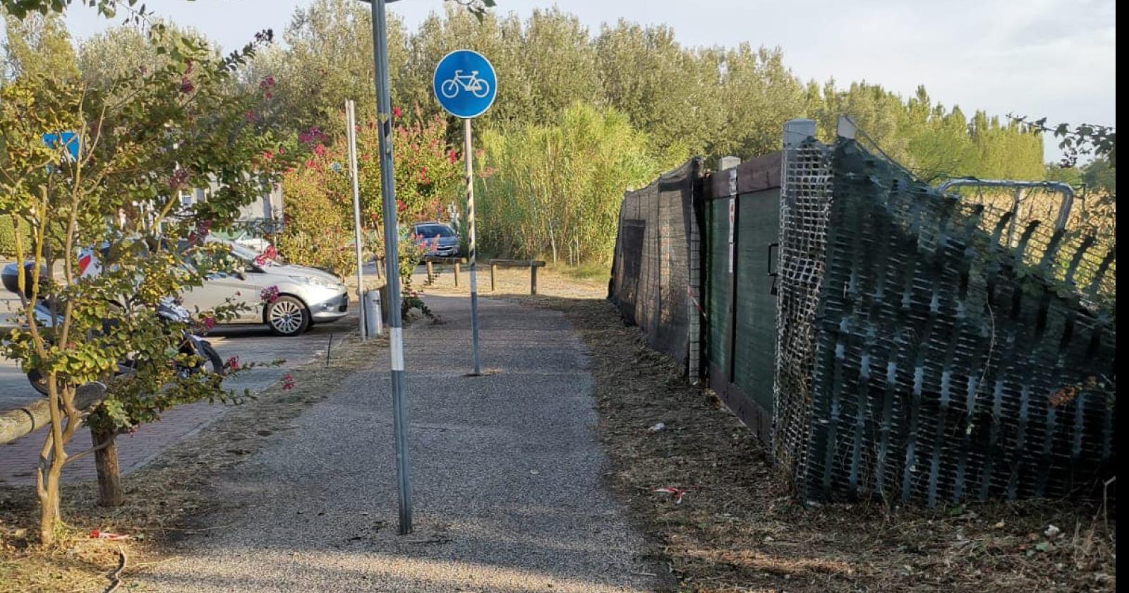 La pista ciclabile rimessa a nuovo