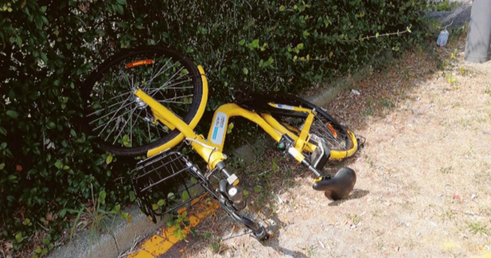 Incivile scaraventa a terra la bici del bike sharing