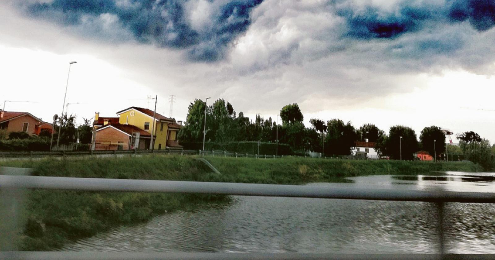 Pioggia, onda eccezionale in città Cavarzere