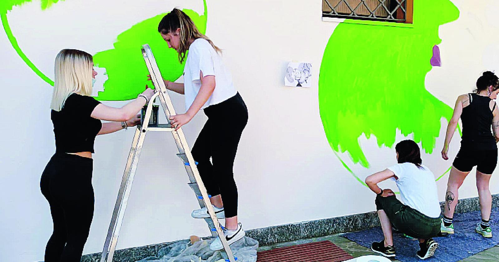 Un murales contro il disagio giovanile