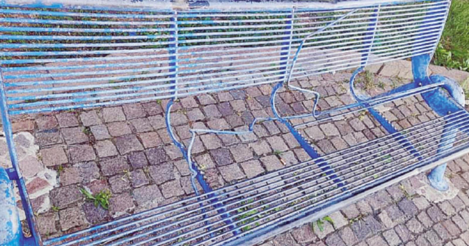 Vandali in passeggiata Lusenzo: panchina distrutta